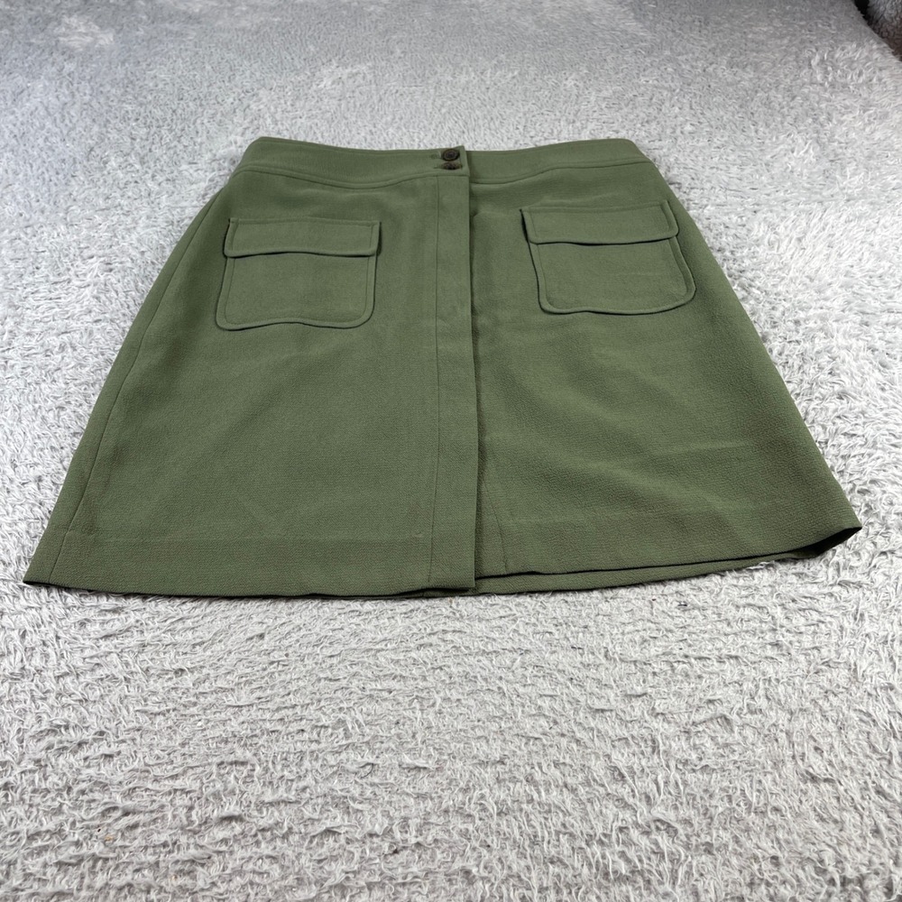 Banana Republic Womens Olive Green Textured Utility Mini Skirt Size 4 NWT